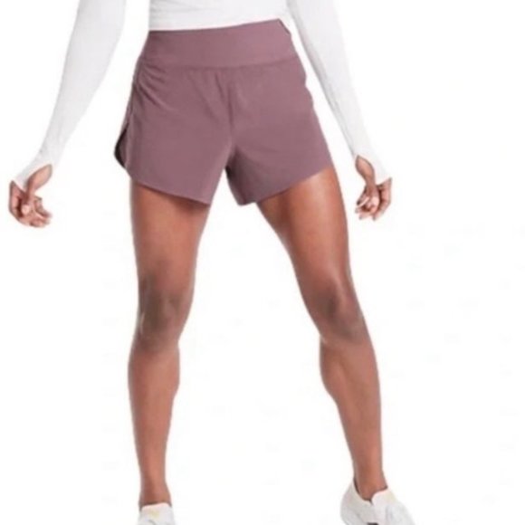 Athleta Run With It 3” Mauve Purple Workout Shorts - Picture 1 of 7